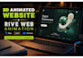 design 3d animated website and rive web animation